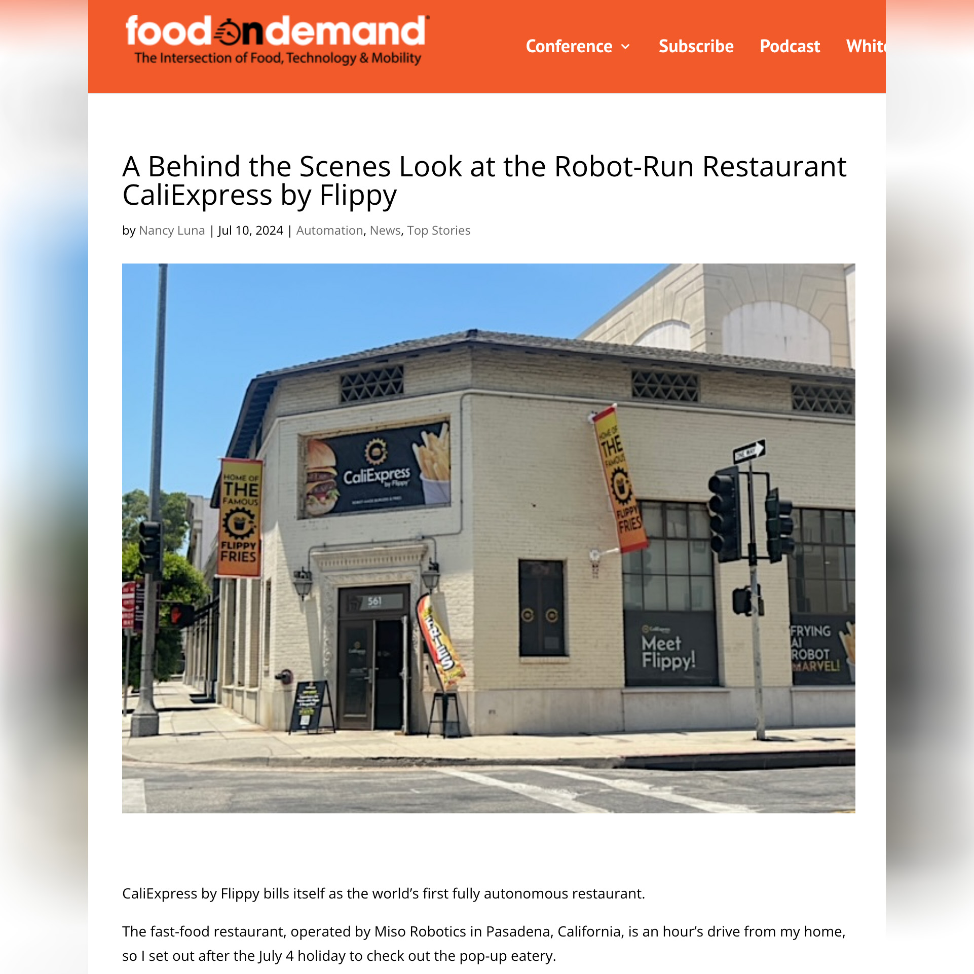 Flippy Gets the Spotlight on Food on Demand!